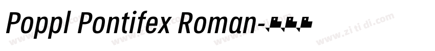 Poppl Pontifex Roman字体转换